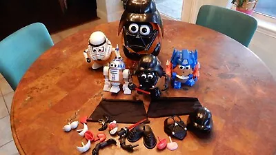 Star Wars And Transformers Mr Potato Head LOT Darth Vader R2D2 Optimush Prime + • $35