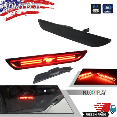 For 2015-2022 Ford Mustang GT Smoked Lens LED Rear Bumper Side Marker Light Lamp • $32.99