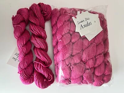 Debbie Bliss Luxury Andes Yarn Skeins (12 X 50g) - Cerise/Magenta • £120