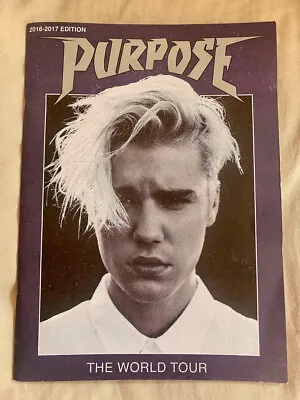 $59 • Buy Justin Bieber Purpose World Tour Brochure 2016/2017 Souvenir Program Poster