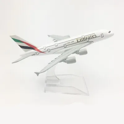 16cm A380 Airbus Emirates Metal Aircraft Plane Model Gift UK • £10.99