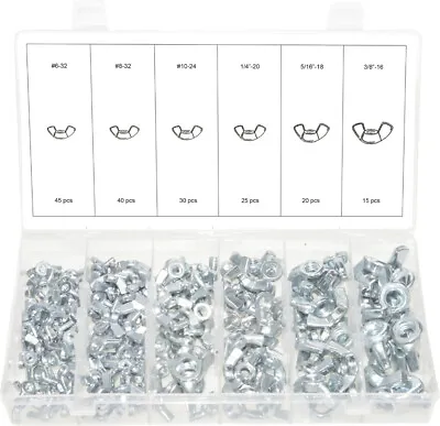 Swordfish 32630 - SAE Steel Wing Nut Assortment Size From #6 To 3/8  [6 Sizes] • $20.85