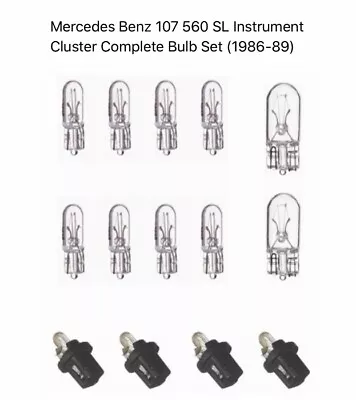 Mercedes Benz 107 560SL Instrument Cluster Gauge Bulb Set • $18.97