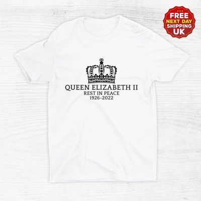 £9.99 • Buy RIP Queen Of Heart  T Shirt Queen Elizabeth II 1926 2022 Memorial Unisex T-Shirt