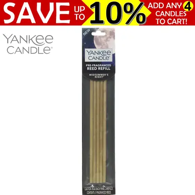 Reed Diffuser Yankee Candle Pre-Fragranced MIDSUMMER NIGHT Sticks Incense Refill • $34.95