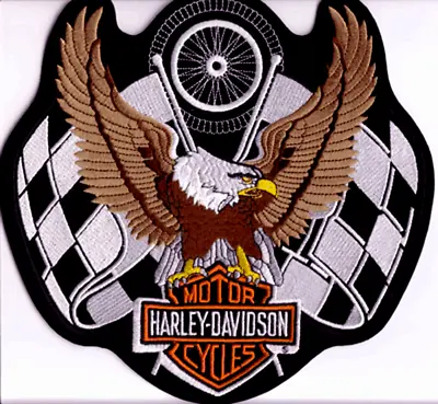 Harley Davidson Rare Racing Eagle Patch (xxl) - Embroidered Patch • $18.36