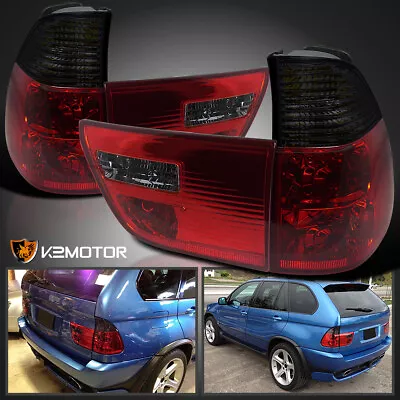 Fits 2000-2006 BMW X5 E53 Red/Smoke Tail Lights Brake Lamp Left+Right 00 01 02 • $99.38