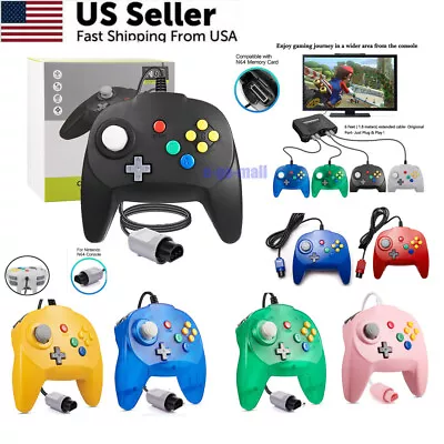 Upgraded N64 Wired Controller Replacement Gamepad For Nintendo 64 Game Console • $8.99