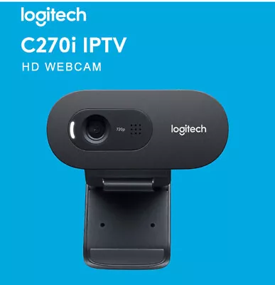 NEW Logitech C270i 720P Webcam IPTV HD PC Mini Camera Built-in Microphone • $71.80