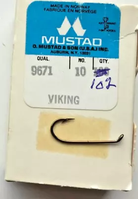 102 Pcs Mustad 9671 2XL Viking Size 10 Wet Nymph Fly Tying Hooks Materials • $6.90