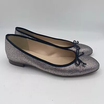 J Crew Kiki Glitter Ballet Flats Shoes Womens Size 5.5 (4) • $27