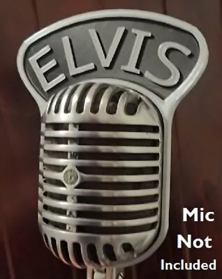 £74.50 • Buy Custom Call Letters Flag For Shure 55 556 Fatboy BIG Vintage Elvis Microphone 