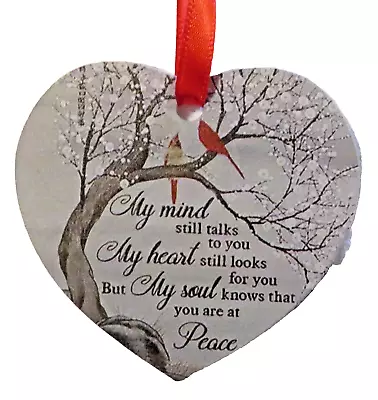 Memorial Ornament My Mind Still Talks To You Heaven Cardinal Ornament Tree Car • $15.29