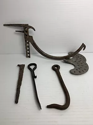 Vintage Steel Lot Snow Bird Trench Art Small Steel Spike And Gate Latches • $8.99