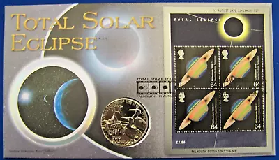 Benham Official Coin FDC PNC Total Solar Eclipse Mini Sheet C46 Falmouth • $18.48