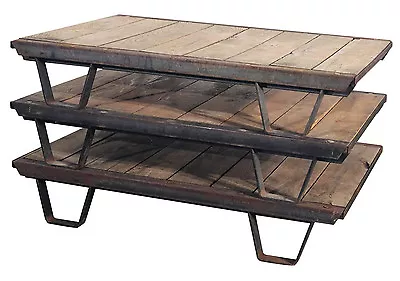 ON SALE!!!  1930's Industrial Wooden Pallets Iron Rustic Frame • $500