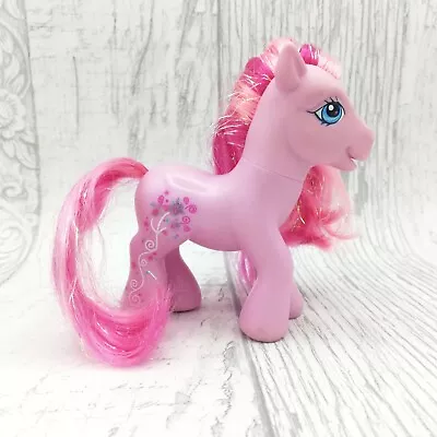 🌈 Vintage G3 My Little Pony Tulip Twinkle Pink Sparkle Flower Cutie Mark • £4.95