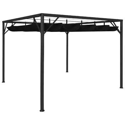 VidaXL Garden Gazebo With Retractable Roof Canopy 3x3 M Anthracite • $417.13