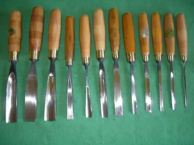 Nice Set Off 12  Henry Taylor Carving Tools In Very Good Condition Very Clean. • $58.44