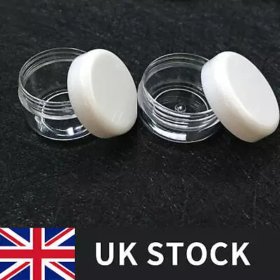 3ML/5ML Clear Cosmetic Sample Craft Storage Containers Cosmetic Tools Pots UK • £9.59