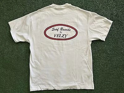 Vintage 1987 Surfboards By Velzy T-Shirt L Pure Beach Classics • $75