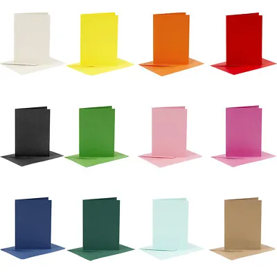 6 Coloured A6 Cards & Envelopes For Card Making Crafts | Card Making Blanks • £1.90