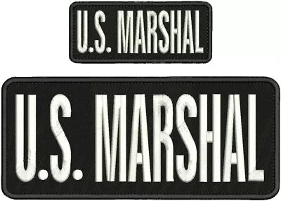 Us Marshal  Emb Patch 4x10 And 2x5 Hook On Back Black/white • $16.75