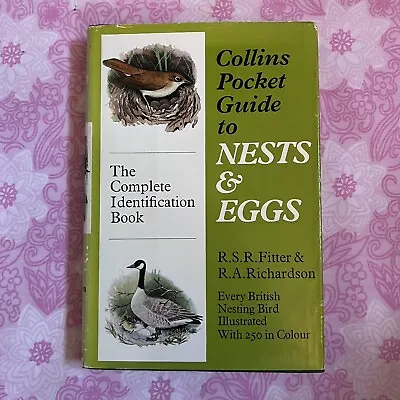 £3.99 • Buy Fitter & Richardson Collins Pocket Guide To Nests And Eggs 1968 Birds Vintage