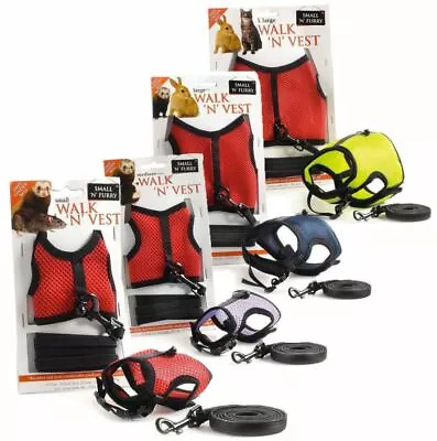 £8.49 • Buy Small N Furry Walk N Vest Harness & Lead Rabbit Guinea Pig Ferret Cat Rat Puppy