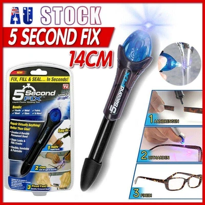 $9.27 • Buy 5 Second Fix UV Light Liquid Welding Kit Welding Compound Glue Repair Tool AU