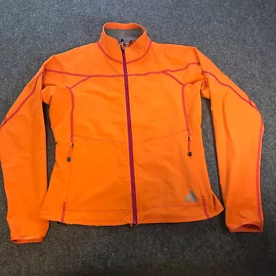 Eddie Bauer Jacket Womens Medium Orange First Ascent Softshell Full Zip Sweater • $18.88