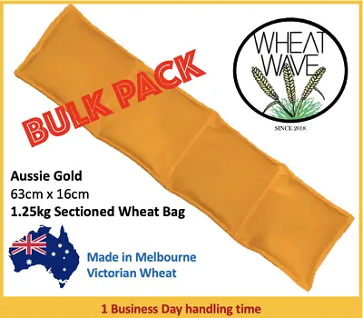 Wheat Bag Bulk 1.25kg Heat Bag Pac Neck 63 X 16cm Cotton Clearance Aussie Gold  • $220