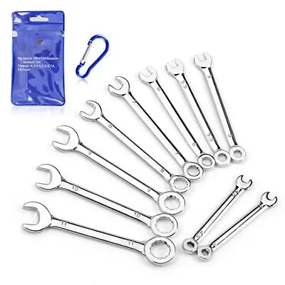 Small Wrench Set Metric 4mm To 11mm Open End And Box End Spanner 10 Pcs Ignit... • $13.21