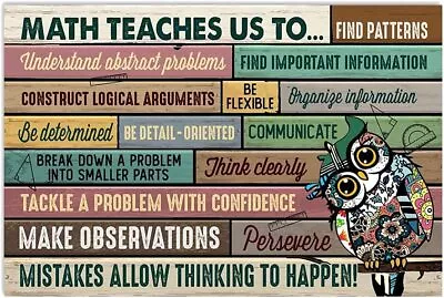 Math Teachers Us To Poster Math Teaches Us How To Poster Gifts For Teacher • $28.95