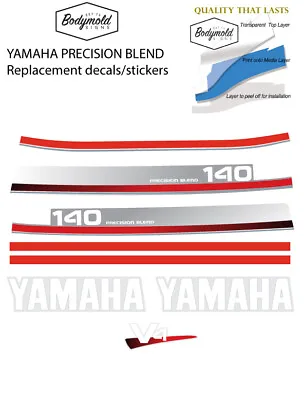 YAMAHA 140hp PRECISION BLEND  Replacement Outboard Decals • $121