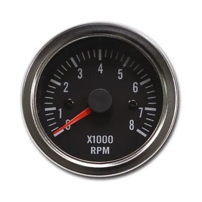 VD Vintage 52mm 2-1/16  Electrical Tachometer 8000 RPM Gasoline Chrome Bezel • $33.72