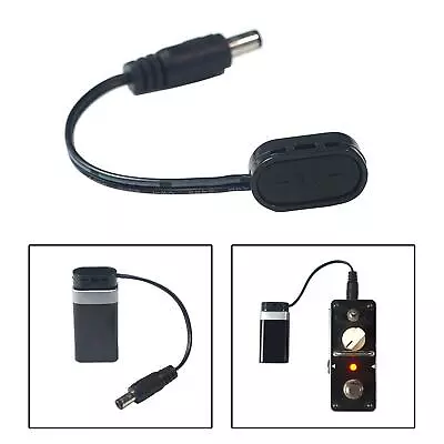 9 Volt Adapter For Guitar Pedal Guitar Power Cable Battery Male Connector • £6.54