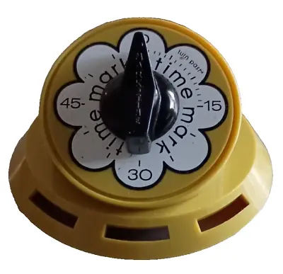 Vintage Time Mark Kitchen Timer With Bell Retro Yellow Gold Works Great • $18