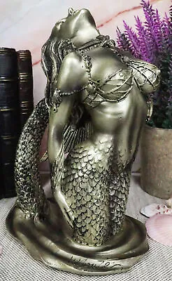 Nautical Seductive Siren Of The Seas Nude Mermaid Rising Out Of Waters Figurine • $40.99