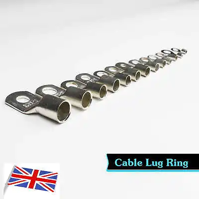£3.99 • Buy 10x Copper Tube Terminals Cable Ends Battery Welding Eyelets Lug Ends Ring Crimp