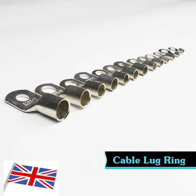 £3.99 • Buy 10x Copper Tube Terminals Cable Ends Battery Welding Eyelets Lug Ends Ring Crimp