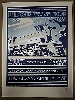 Mumford & Sons Chuck Sperry Railroad Revival Tour Screen Print Poster Signed #d • $1423.83