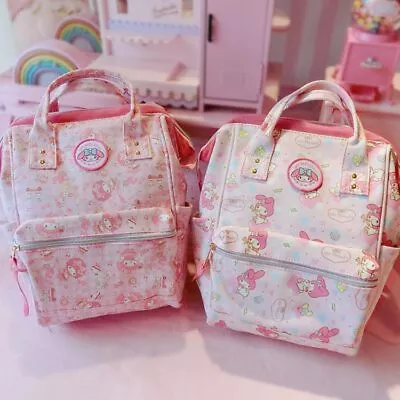 Sanrio My Melody Kuromi Cinnamoroll Hello Kitty Pink Backpack School Bag • $67.09