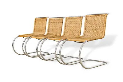 Vintage Mid Century MR 10 Dining Chairs By Mies Van Der Rohe For Stendig • $10880