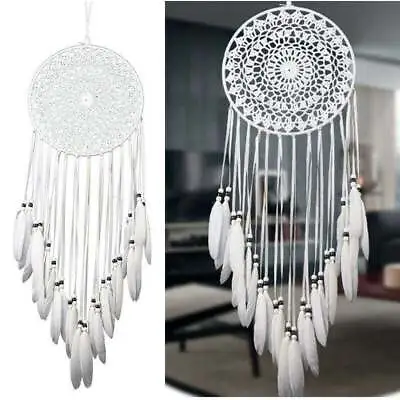 Dream Catcher Large Handmade Knitted Indian Dreamcatcher Home Bedroom Hanging UK • £5.89