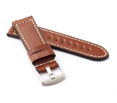 Marino: SHELL CORDOVAN Leather Watch Strap Gold Brown 26mm • £45