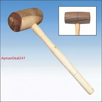 WOOD HEAD HAMMER MALLET JEWELRY SHAPING BEADING 1-1/8” Head Dia X 8-1/4” Handle • $8.95