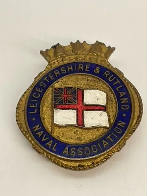 Rare Naval Association Enamel Button Hole Badge Leicestershire & Rutland • £3.95