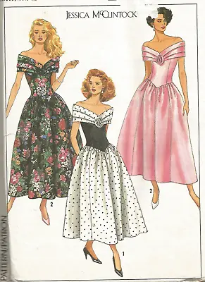 9558 Simplicity Sewing Pattern UNCUT Dress Full Skirt Plus Size 16 18 20 22 Vtg • $13.99