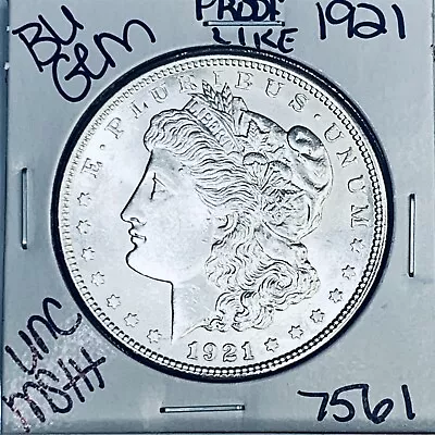 1921 Bu Gem Morgan Silver Dollar Unc Ms++ Genuine U.s. Mint Rare Coin 7561 • $33